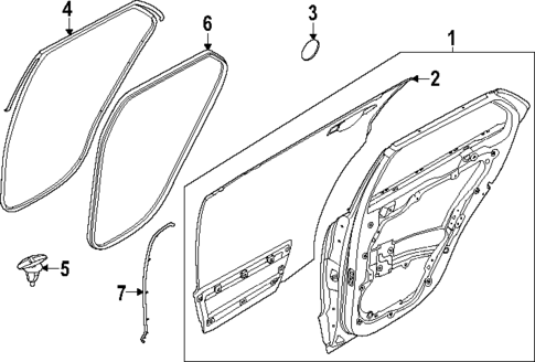 Door & Components for 2025 Kia Niro EV #0