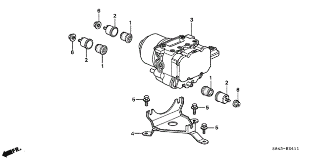 ABS Modulator (V6) for 2001 Honda Accord #0