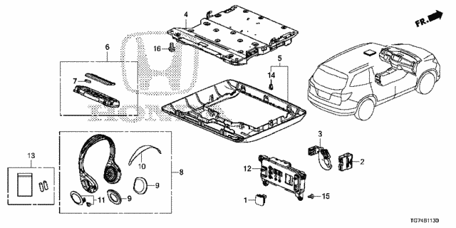 Rear Entertainment System for 2019 Honda Pilot #0