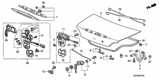 Trunk Lid for 2007 Honda S2000 #0