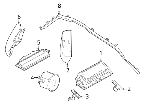 Air Bag Components for 2018 Porsche Panamera #0
