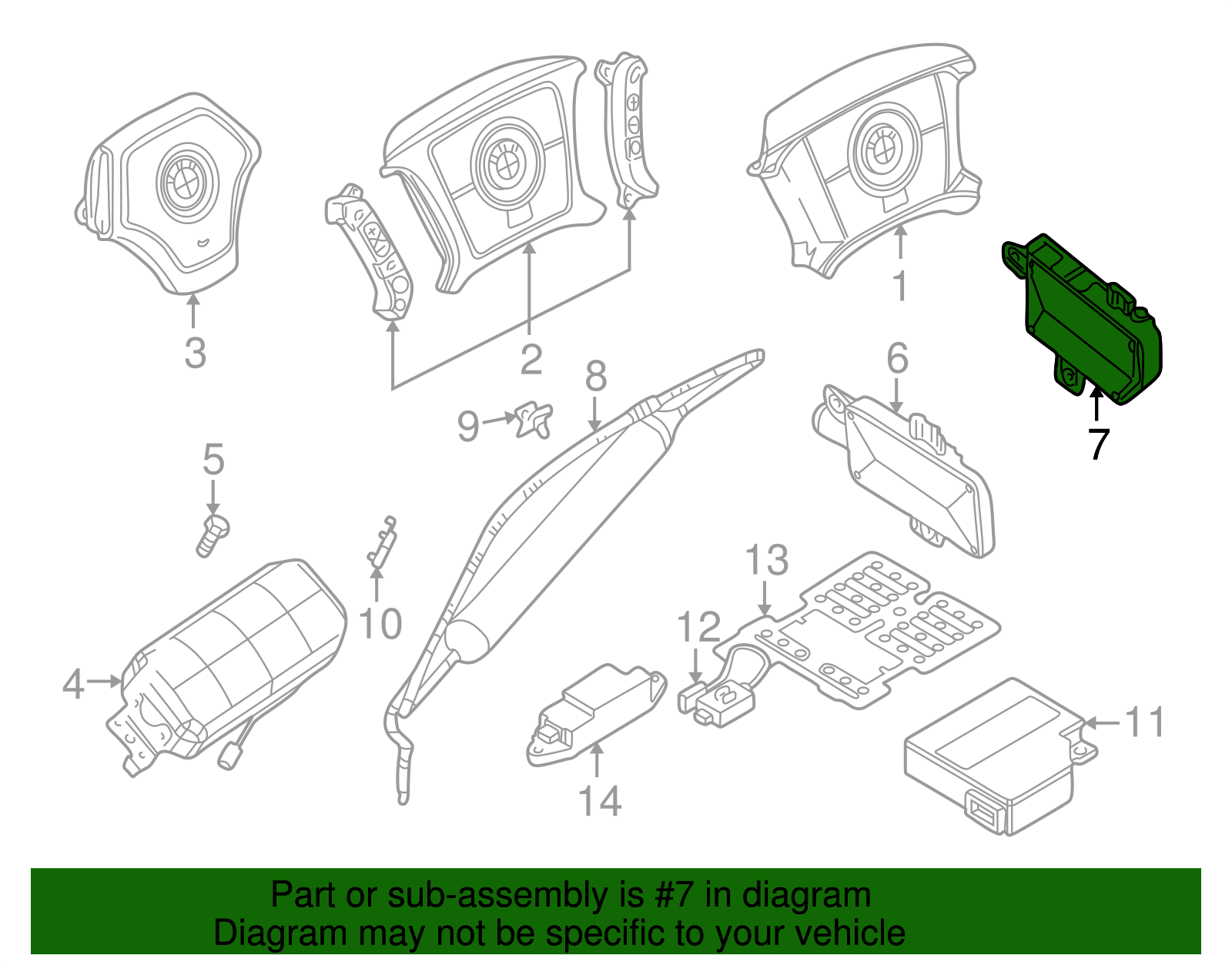 Side Impact Inflator Module - BMW (72-12-8-229-103)
