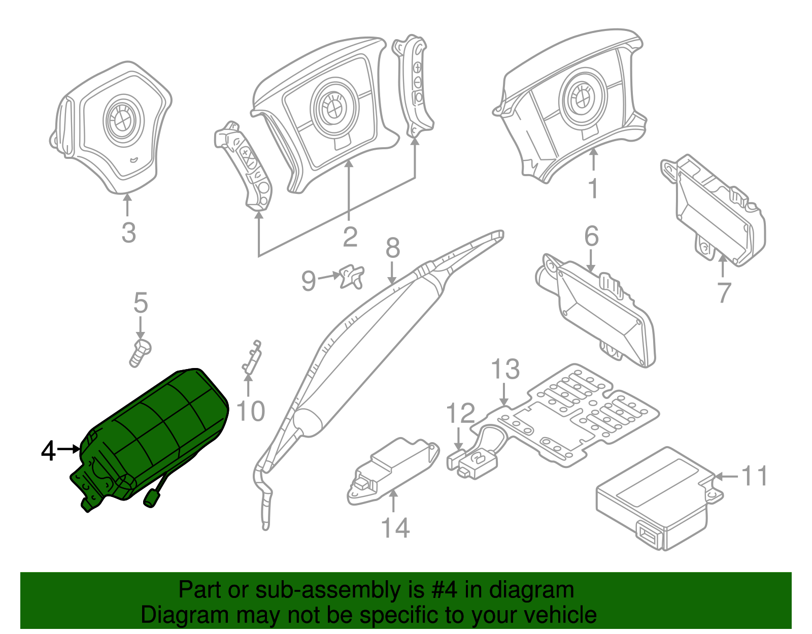 Passenger Inflator Module - BMW (72-12-8-234-828)
