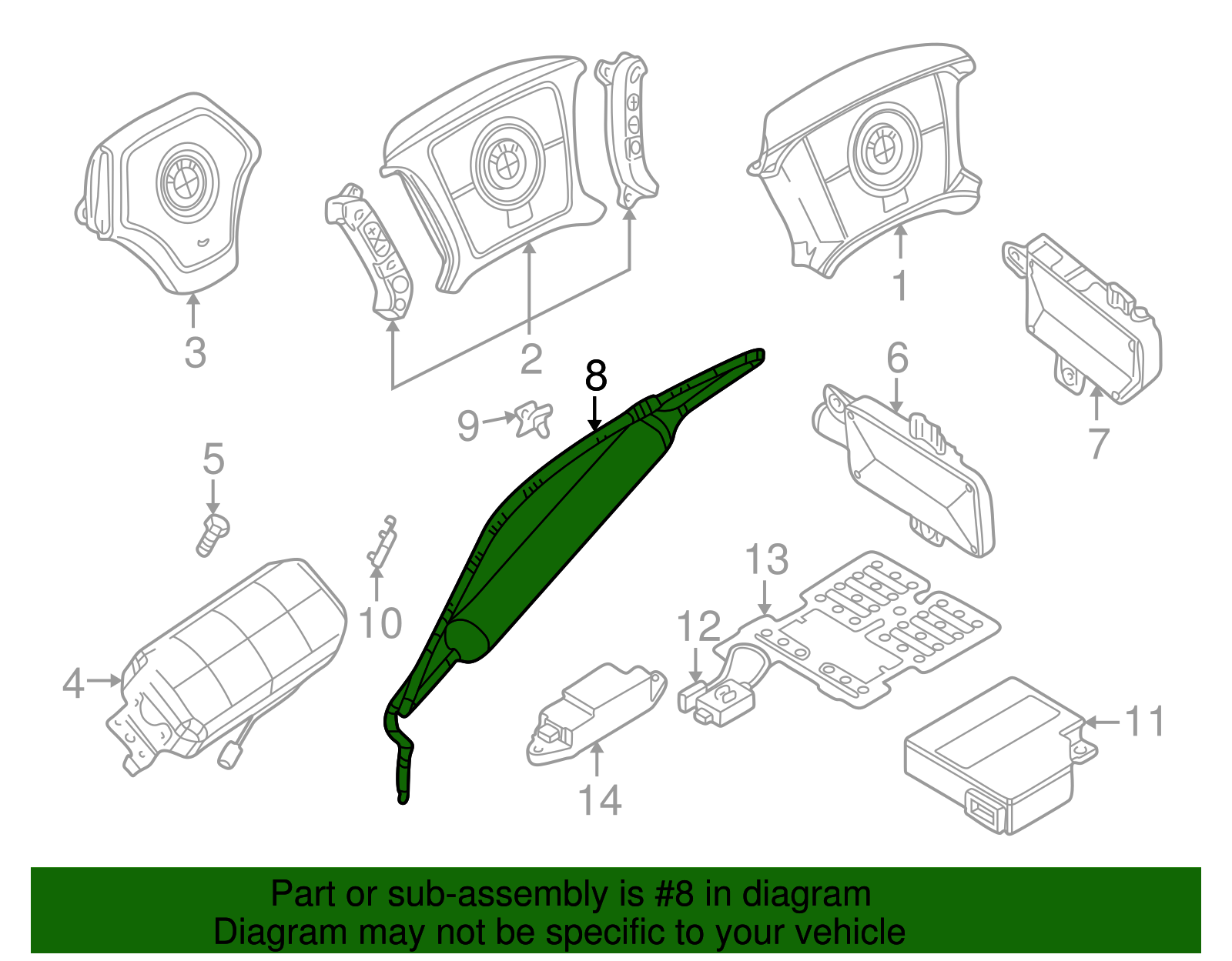 Head Air Bag - BMW (72-12-8-268-165)