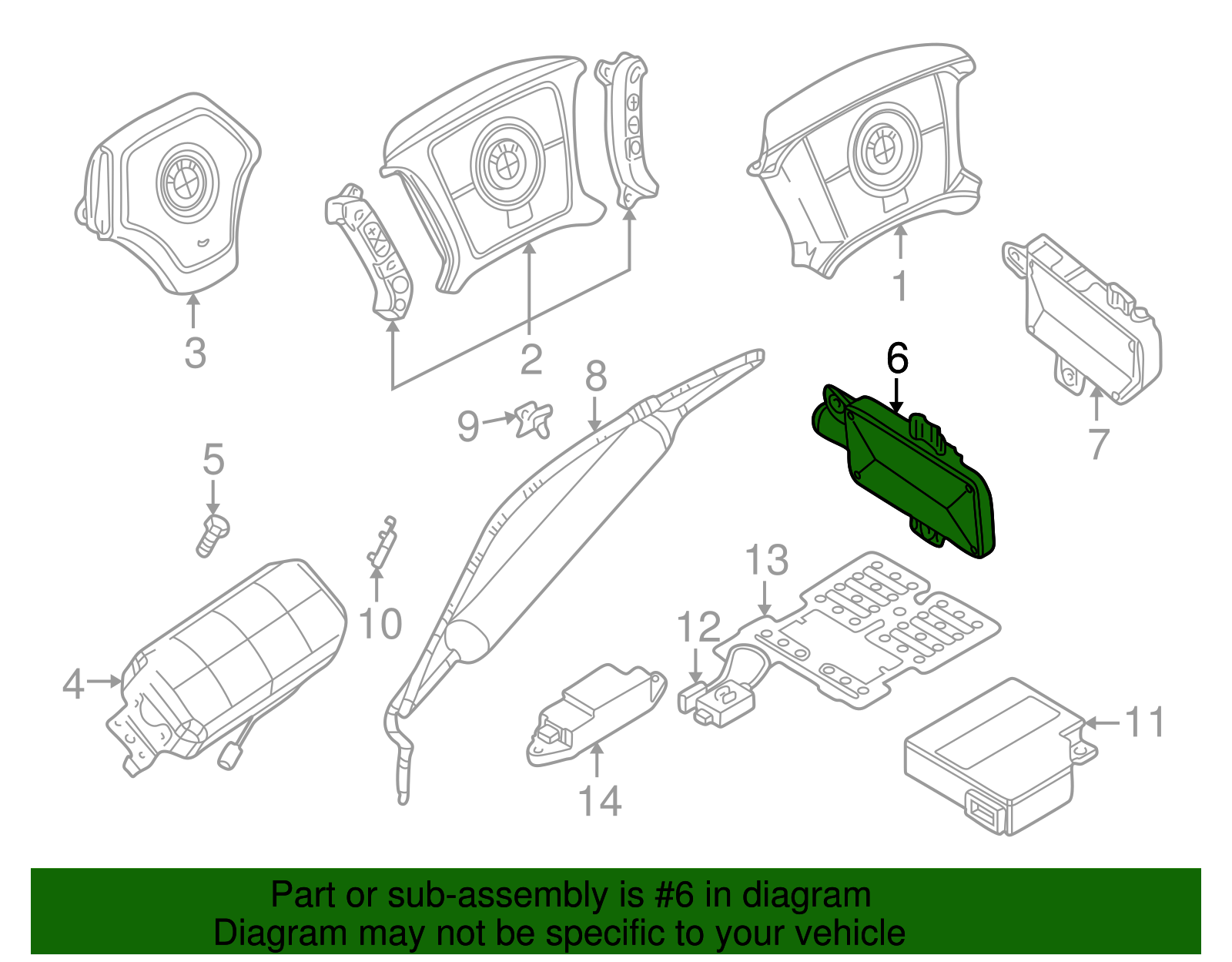Side Impact Inflator Module - BMW (72127037231)