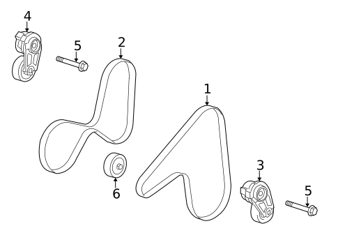 Belts & Pulleys for 2010 Cadillac CTS #2