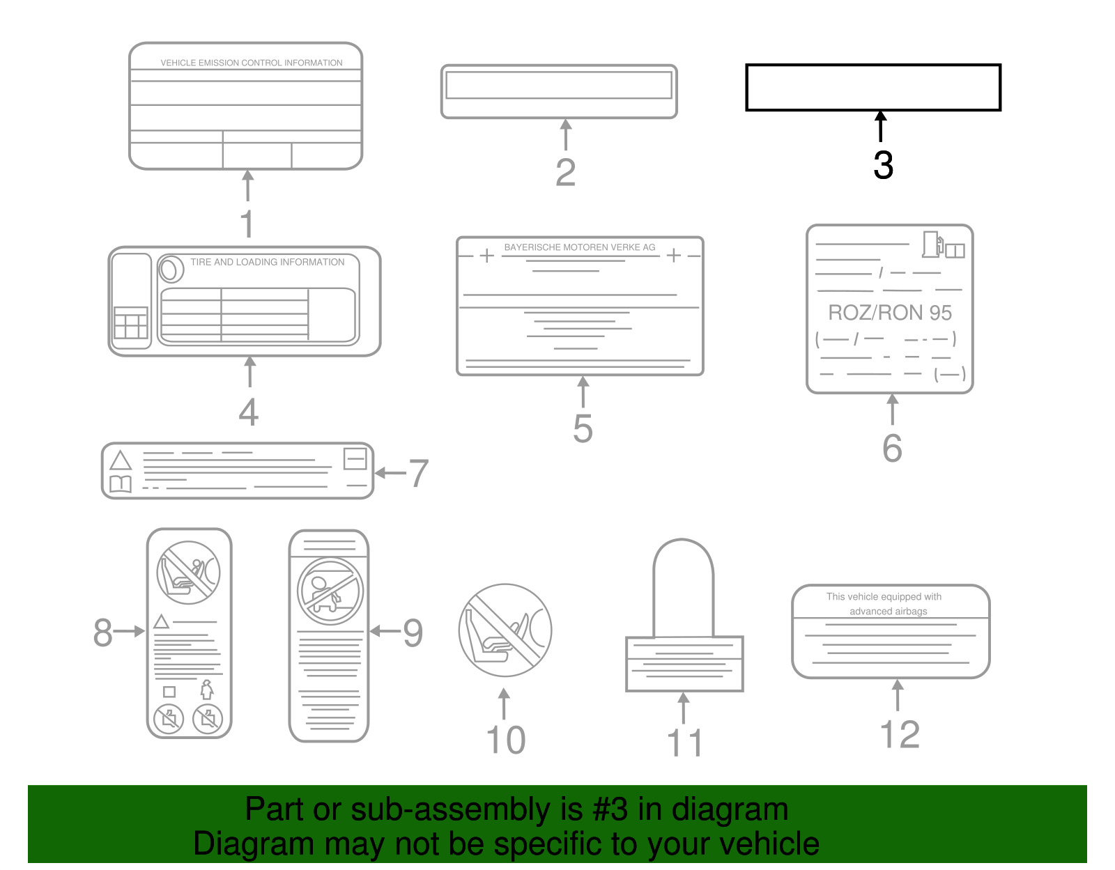 Info Label - BMW (71-22-7-619-338)