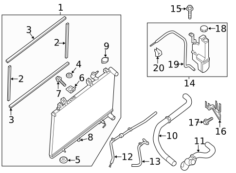 Radiator & Components for 2013 INFINITI JX35 #0