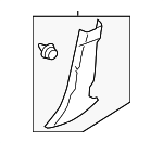 94022FL010VH - Body: Lower Center Pillar Trim for Subaru: Crosstrek, WRX Image