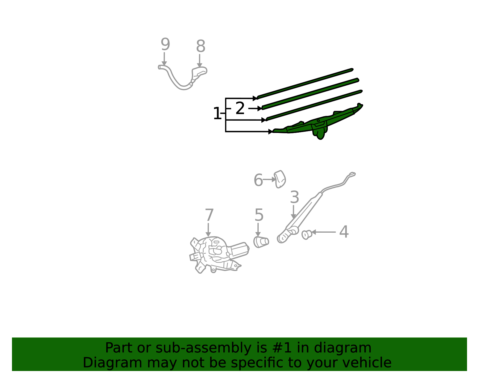 2007-2014 Toyota FJ Cruiser Wiper Blade 85242-35040 | MotorMotor