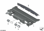 51467421524 - Individual Equipment: Rear Window Shelf in Alcantara for BMW: 740eX, 740i, 740iX, 745eX, 750i, 750iX, BMW ALPINA B7, M760iX Image image