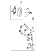 5048312AC - 2.0L I4 DOHC DI Turbo ; Engine: Engine Oil Cooler for Jeep: Grand Cherokee, Wrangler Image