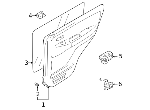Rear Door for 2004 Suzuki XL-7 #2