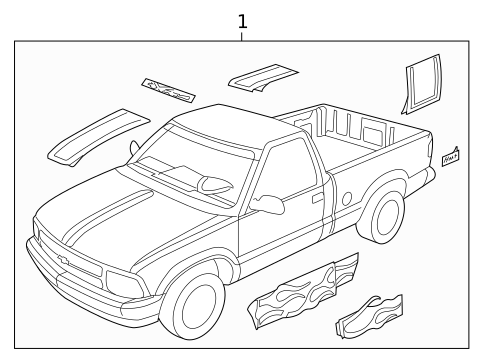 Stripe Tape for 2001 Chevrolet S10 #0