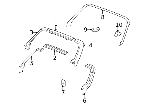 Windshield Header & Components for 2007 Pontiac Solstice #0
