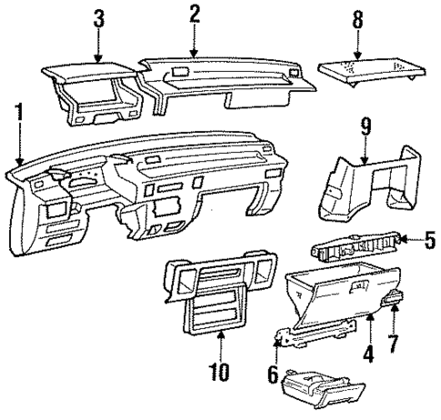 Instrument Panel for 1990 Dodge Ram 50 #0