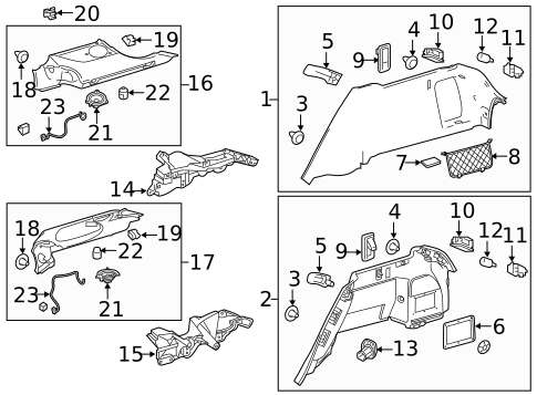 Interior Trim - Rear Body for 2016 Mercedes-Benz GLE63 AMG #2