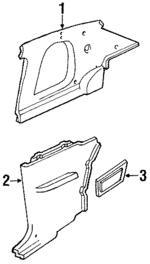 E7SZ6352018A1B - Body: Quarter Trim for Ford Image