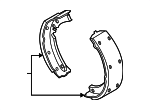 19212603 - Brakes: Drum Brake Shoe for Chevrolet: Cavalier | Pontiac: Sunfire | Saturn: Ion Image