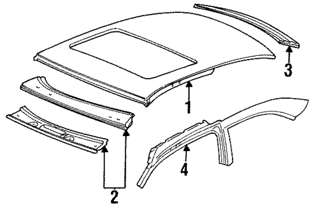 41312489780 - Body: Roof Panel for BMW Image