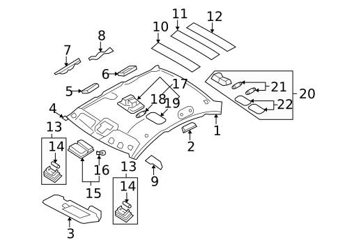 Interior Trim - Roof for 2008 Hyundai Azera #1