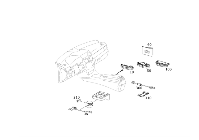212820015128 - Telephony: Mount for Mercedes-Benz Image