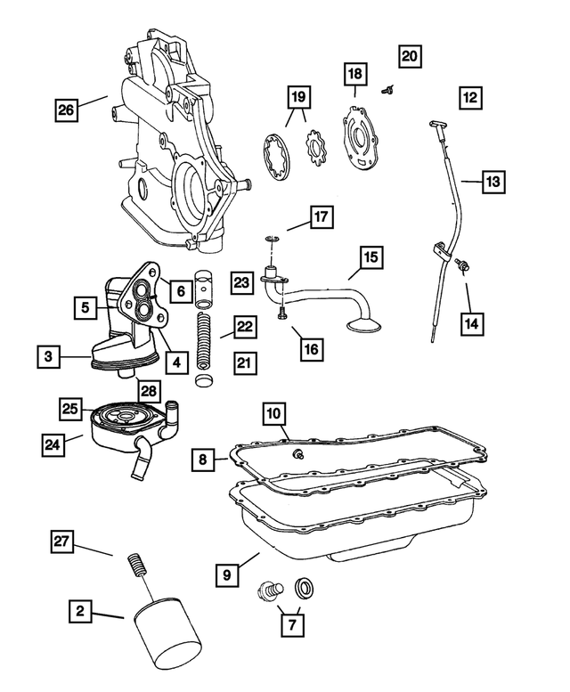 4781163AC - Engine 3.3L Six Cylinder: Oil Filter Adapter for Mopar Image