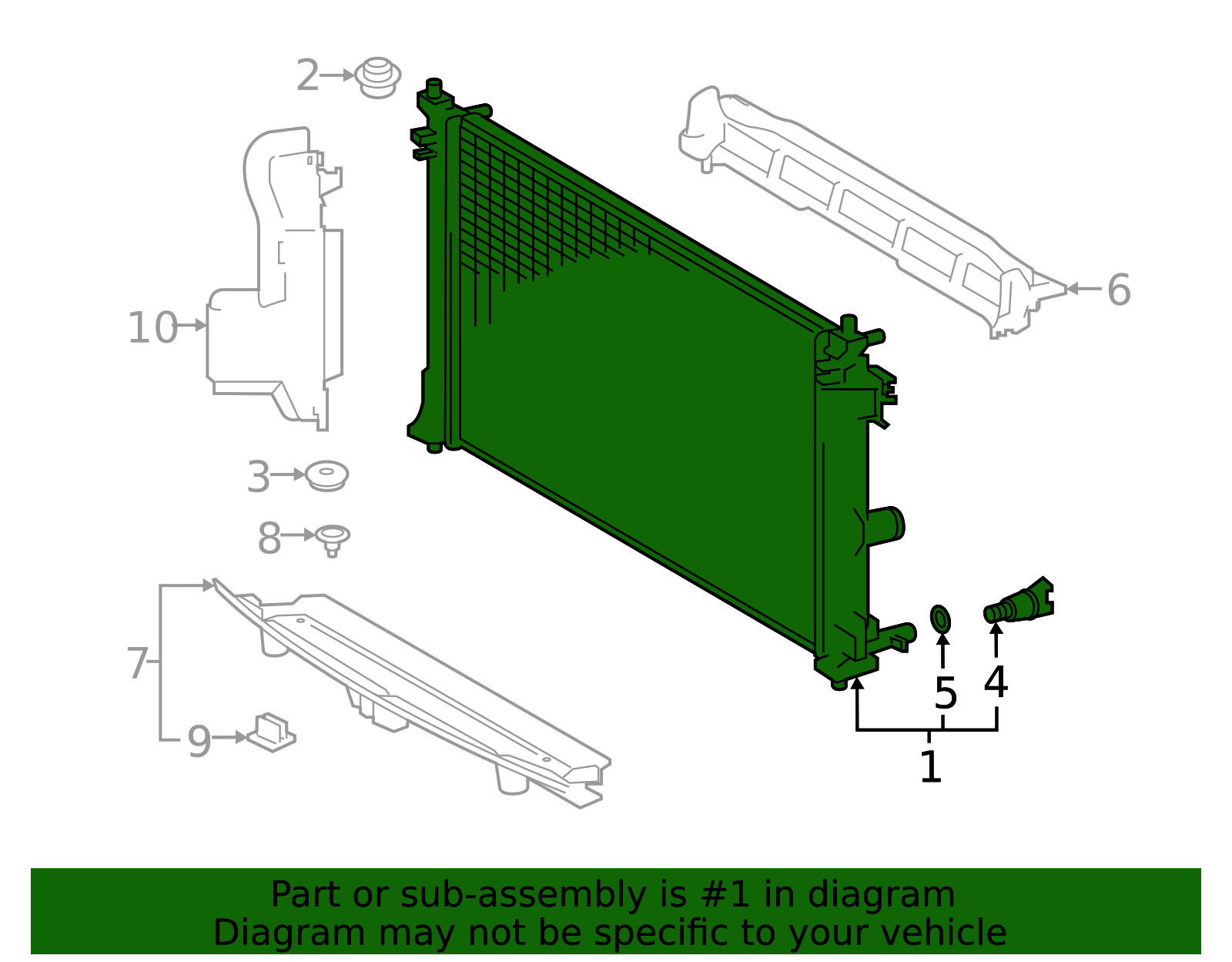 16400-F2081 - Radiator Assembly 2022-2026 Toyota | Longo Toyota Parts