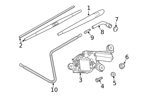 Wiper & Washer Components for 2010 BMW X3 #1