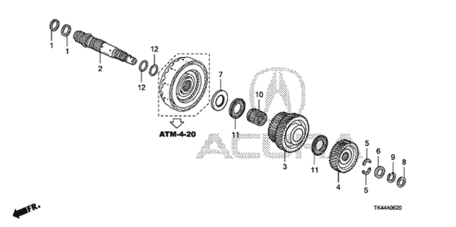 AT Third Shaft (5AT) for 2011 Acura TL #0