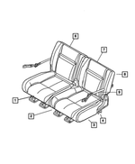 1CZ551D5AA - Interior Trim: Rear Seat Cushion Cover, Left for Mopar Image