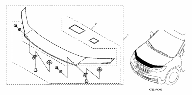 Hood Air Deflector (Low Profile) for 2019 Honda Pilot #0