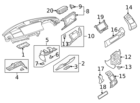 Instrument Panel Components for 2010 Land Rover Range Rover Sport #0