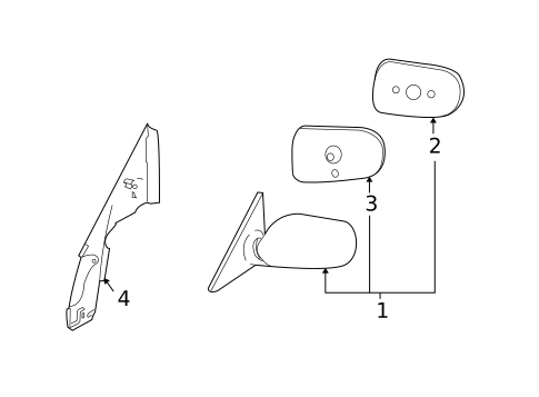 Outside Mirrors for 2003 INFINITI G35 #1