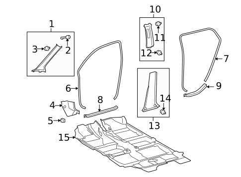 Interior Trim - Pillars for 2010 Scion xD #0