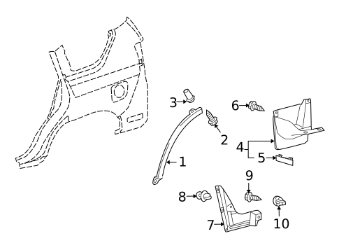 Exterior Trim - Quarter Panel for 2012 Lexus GX460 #0