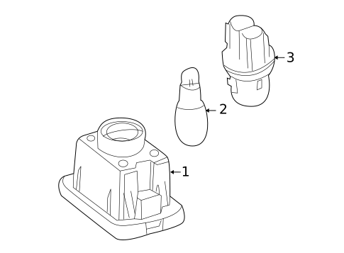 License Lamps for 2014 Mercedes-Benz GLK350 #1