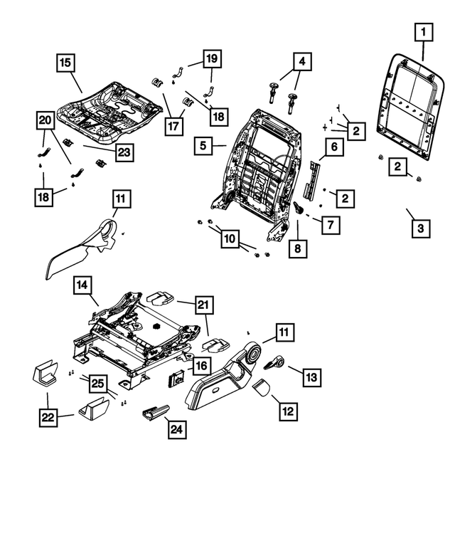 1LB331DKAA - Interior Trim: Seat Back Panel for Mopar Image