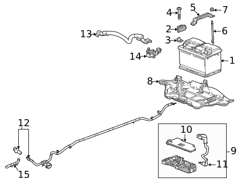 GM OEM Auxiliary Battery Hold Down – 2020-2022 Silverado 2500HD / Sierra 2500HD – Part #84496064