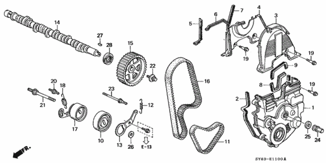 Camshaft - Timing Belt (1) for 1997 Acura CL #0