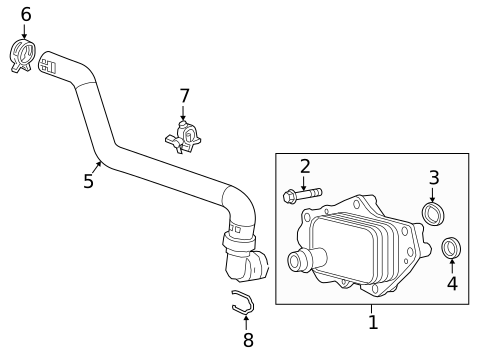 Oil Cooler for 2019 GMC Terrain #0