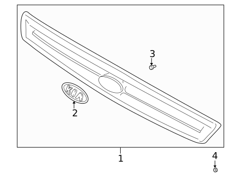 Grille & Components for 2002 Kia Rio #0