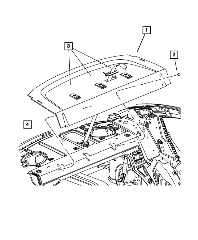 « 1AW69DW1AA – Interior Trim : Ancrage Couvercle pour Mopar Image »