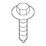 90159A0060 - Body: Upper Grille Bolt for Toyota: Corolla, Corolla Cross, Highlander, RAV4, RAV4 Prime, Sequoia, Tacoma, Tundra Image