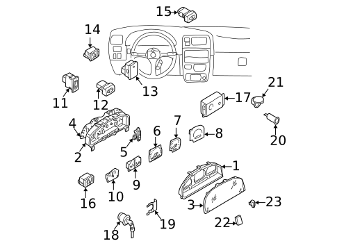 Cluster & Switches for 2000 Nissan Frontier #0