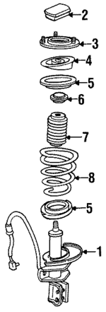 22064503 - Suspension: Strut for Cadillac: Allante Image