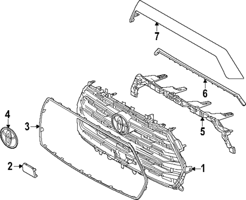 Grille & Components for 2025 Toyota Sequoia #0