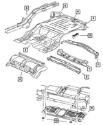 55396628AL - Body Sheet Metal Except Doors: Floor Pan for Mopar Image