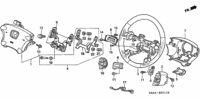 Steering Wheel (SRS) (2) for 2003 Honda CR-V #0