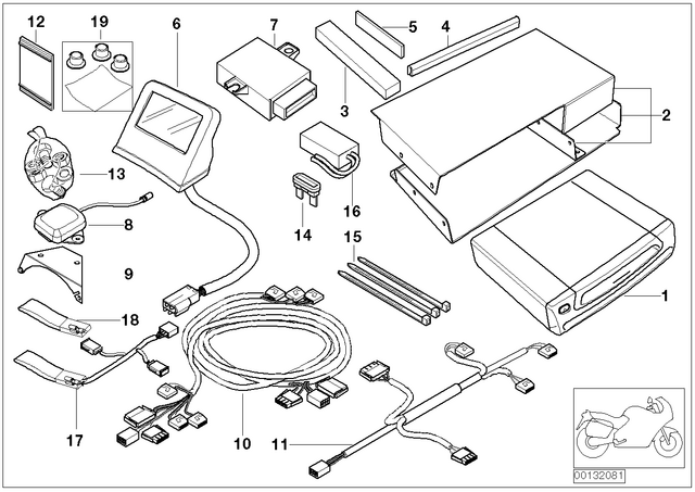 51411970578 - Audio, Navigation, Information Systems: Sealing Strip -  for BMW-Motorrad Image